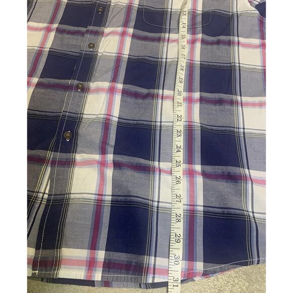 Walnut Creek Shirt Adult 2XL Collared Button Up Plaid Short Sleeve Mens Shirt - Picture 8 of 9